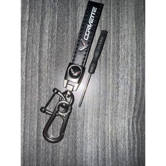 Durable Corvette Keychain - Car Key Chain Replacement - Men and Women - Black - Picture 3 of 3